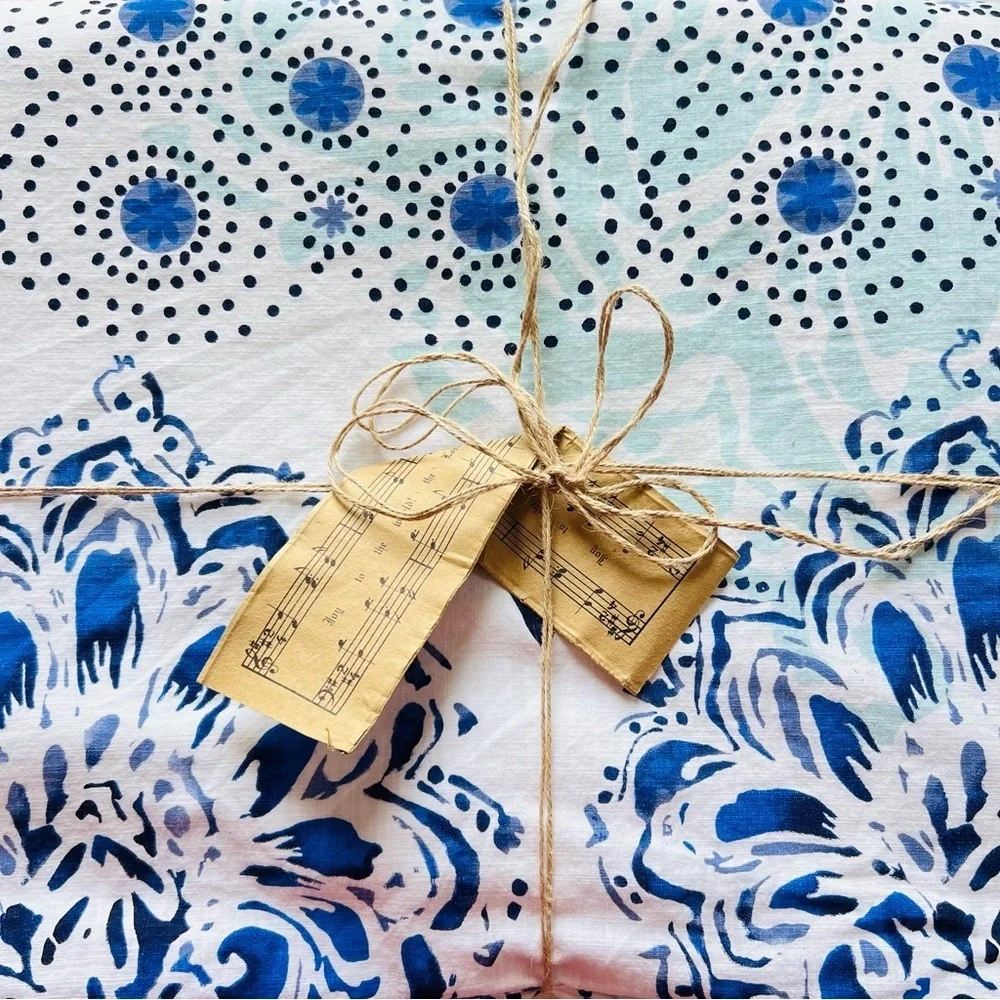 Pottery Barn PB Teen Kelly Slater Ocean Blue Floral Duvet Cover TWIN